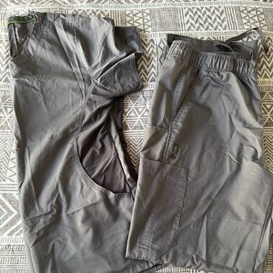 Womens grey nursing scrub set